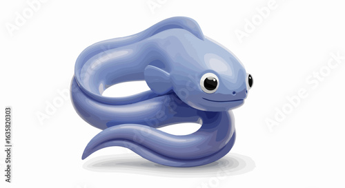 Cartoon eel illustration graphic design