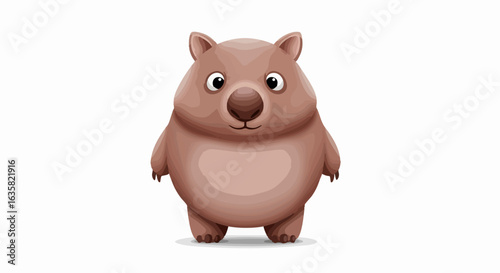 Cartoon wombat illustration