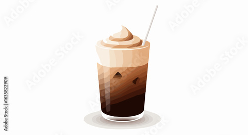 Iced coffee drink illustration