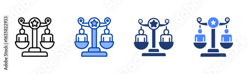 Dignity icon set multiple style collection