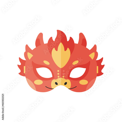 Cute pastel mask illustration with cartoon-style details — perfect for kids’ parties, costumes, and DIY crafts