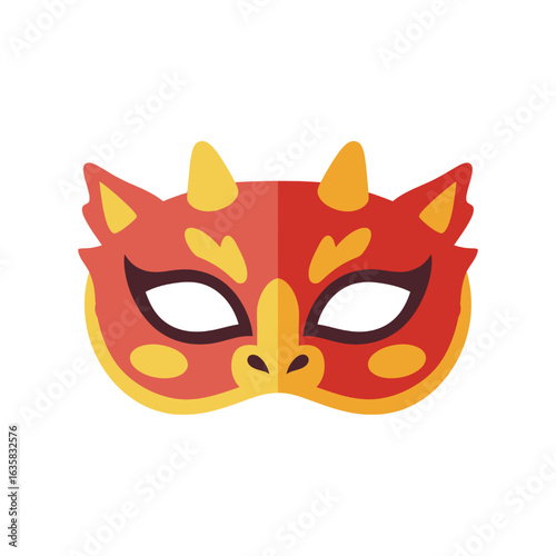 Cute pastel mask illustration with cartoon-style details — perfect for kids’ parties, costumes, and DIY crafts