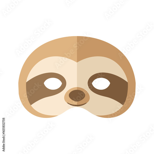 Cute pastel mask illustration with cartoon-style details — perfect for kids’ parties, costumes, and DIY crafts