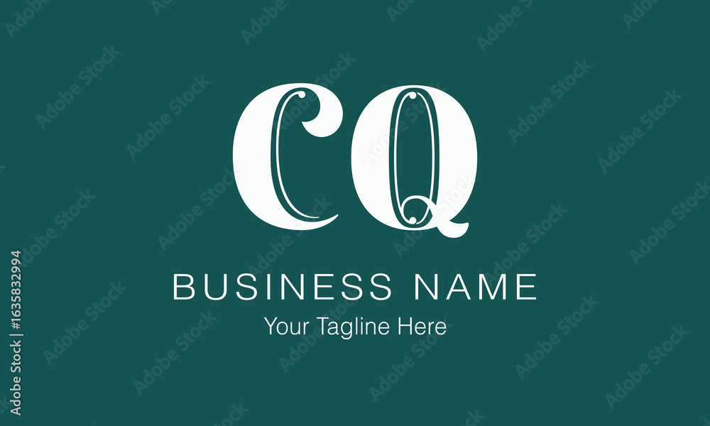 Obraz premium CQ C cq initial logo | initial based abstract modern minimal creative logo, vector template image. luxury logotype logo, real estate homie logo. typography logo. initials logo