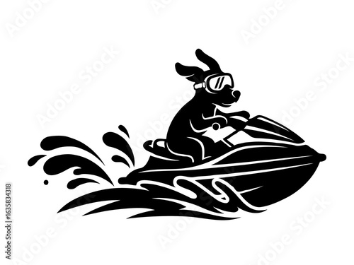 Dog Riding Jet Ski