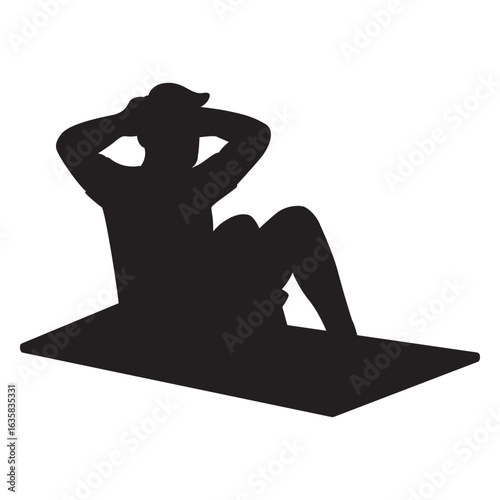 Older people exercising illustration 
