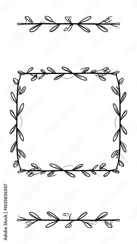 Obraz premium Ornamental floral frame