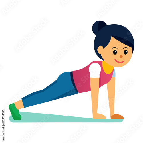 girl plank yoga