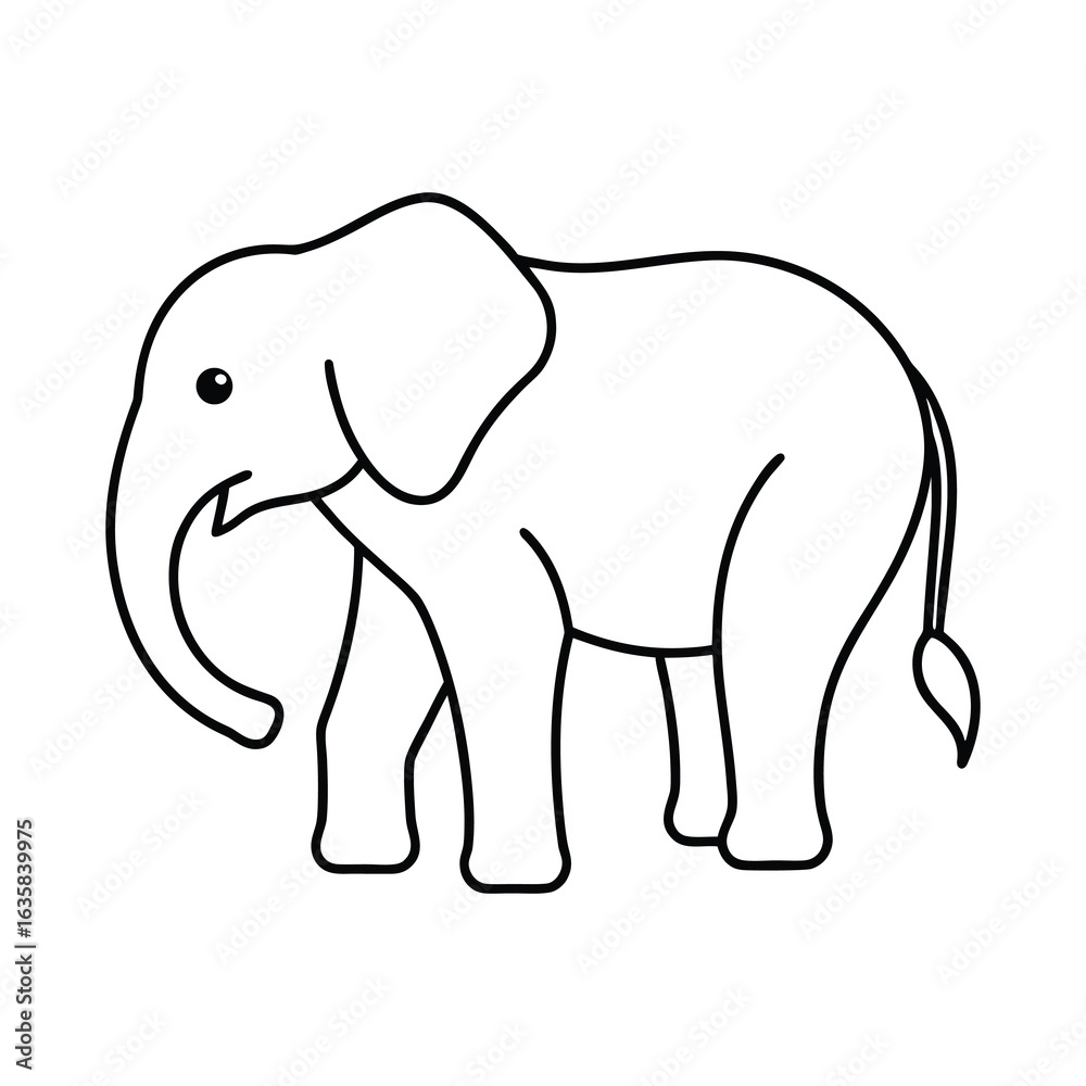 Fototapeta premium vector illustration of an elephant