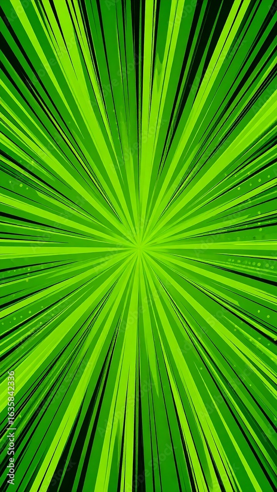 Fototapeta premium Radial green burst