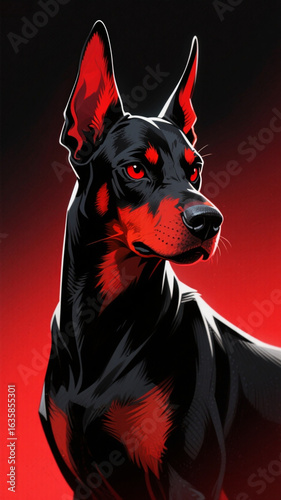 portrait of a black dog