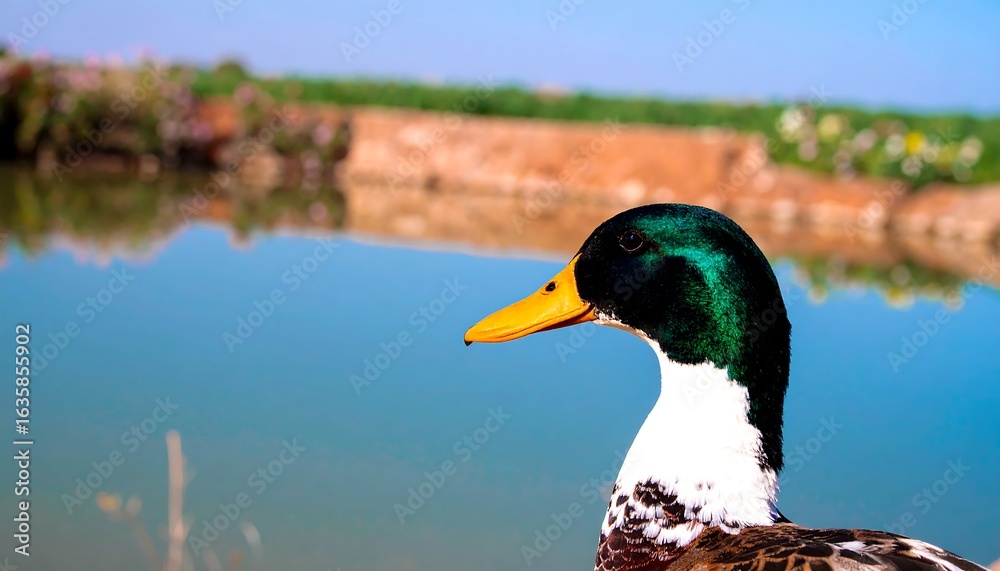 Fototapeta premium Duck by water