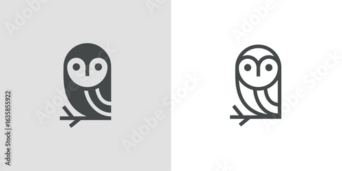 Line and Solid Owl Logo