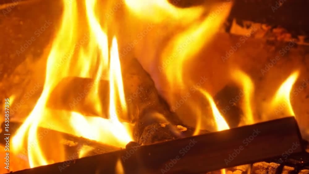 Fire flames burning wood Fire flames burning wood