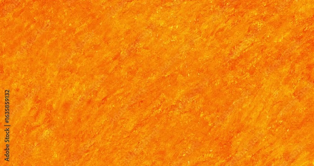 Texture crayon paint crazy orange small oil pastel pencil. Handmade pulsing background. Stop motion paint structure vertical video. Seamless made loop natural brush hand drawn structure. 