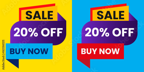Label sale off 20% vector design