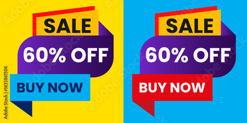 Label sale off 60% vector design