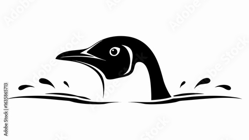 animal, vector, dolphin, fish, bird, illustration, sea, cartoon, silhouette, whale, water, ocean, 
