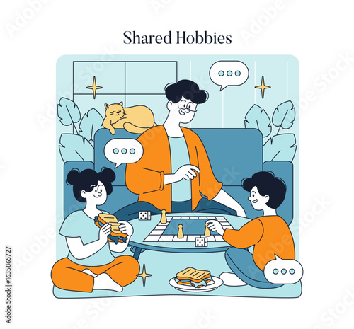 Family Game Night with Board Games and Snacks