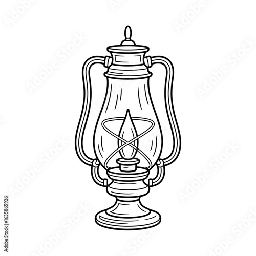 hurricane lamp isolated on white