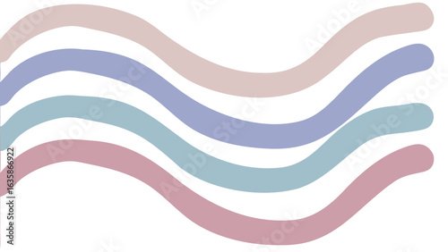 Abstract pastel waves illustration with soft colors creating a calming and peaceful visual effect