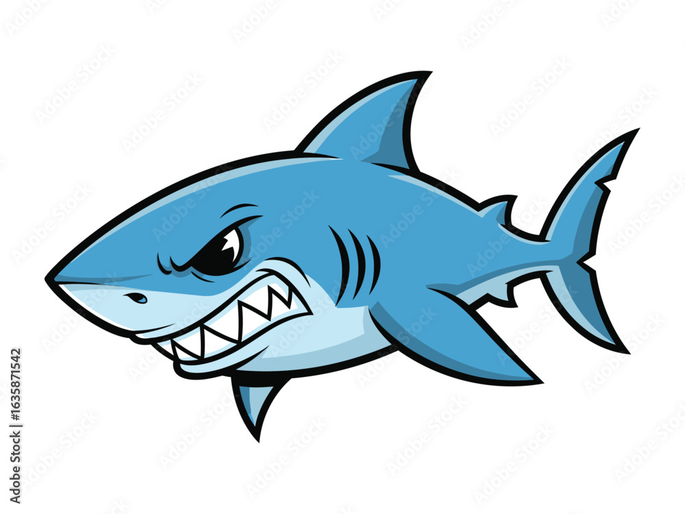 Aggressive Shark Illustration: This vivid illustration depicts an aggressive shark, its sharp teeth bared in a menacing display. Aggressive Shark Illustration: This vivid illustration depicts an aggressive shark, its sharp teeth bared in a menacing display.