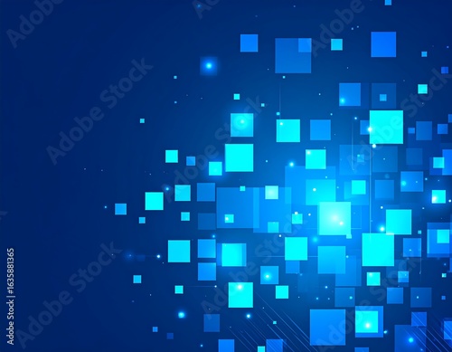 Abstract background with scattered squares