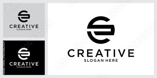 SC or CS initial letter logo design monogram