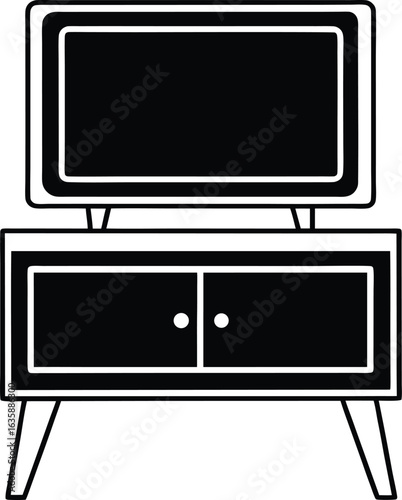 tv set isolated on white