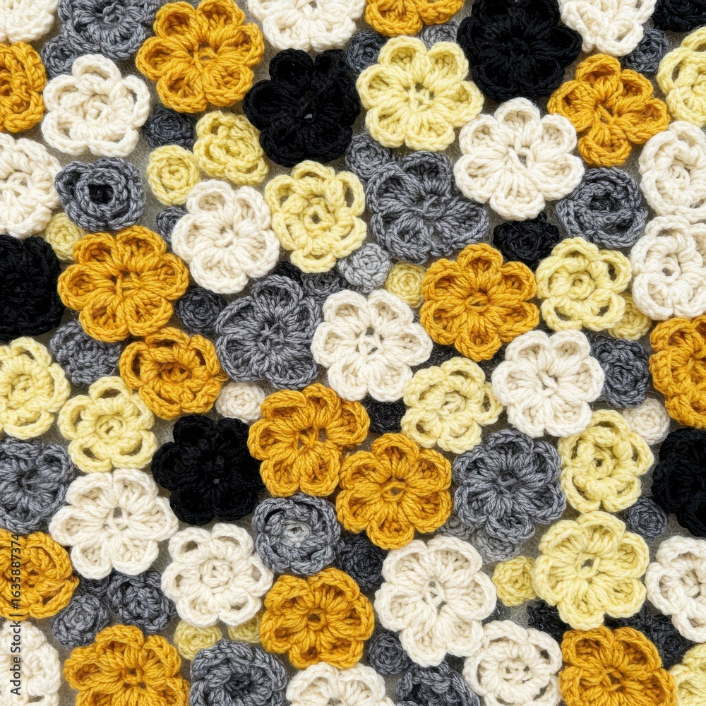 Fototapeta premium Knitted Flower Pattern