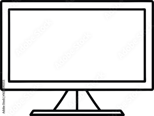 lcd monitor isolated on white