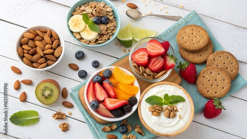 Wallpaper Mural Deliciously healthy dessert snacks featuring fresh fruits and creamy yogurt for a wholesome treat Torontodigital.ca