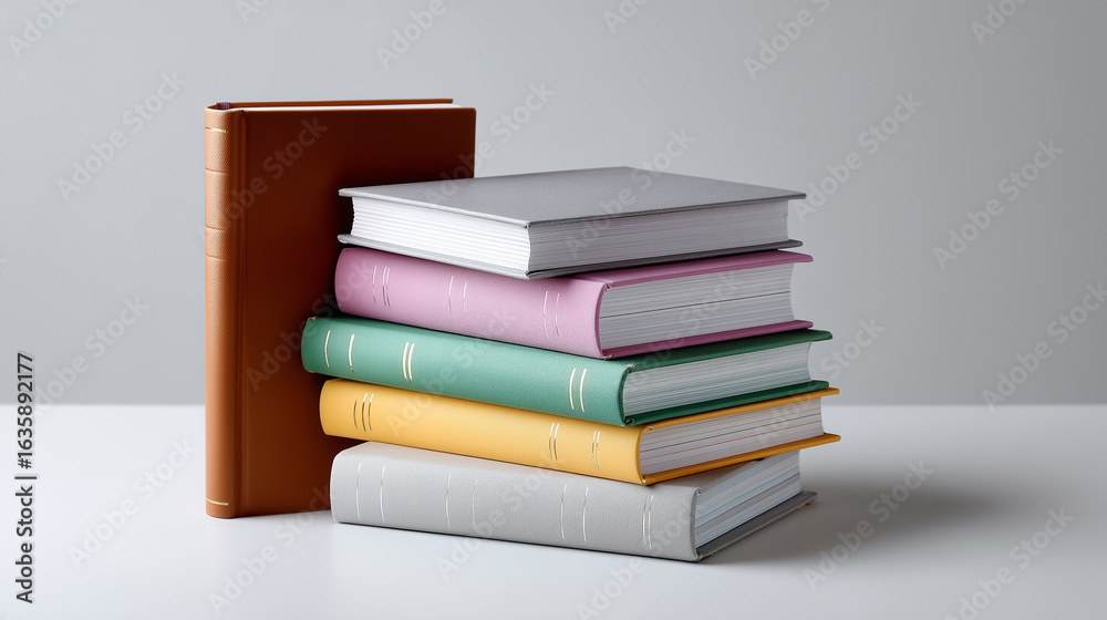 Fototapeta premium Vibrant Stack of Books for Back to School