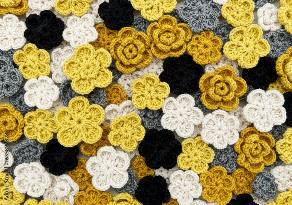 Fototapeta premium Knitted Flower Pattern