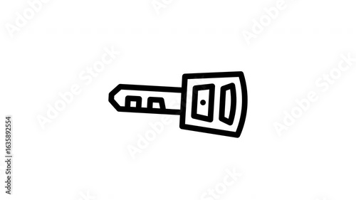 car key minimalist stroke animation