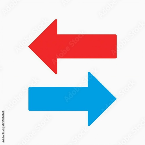 Two opposite arrows one red pointing left and one blue pointing right Free Download Two opposite arrows one red pointing left and one blue pointing right - GFXLoad
