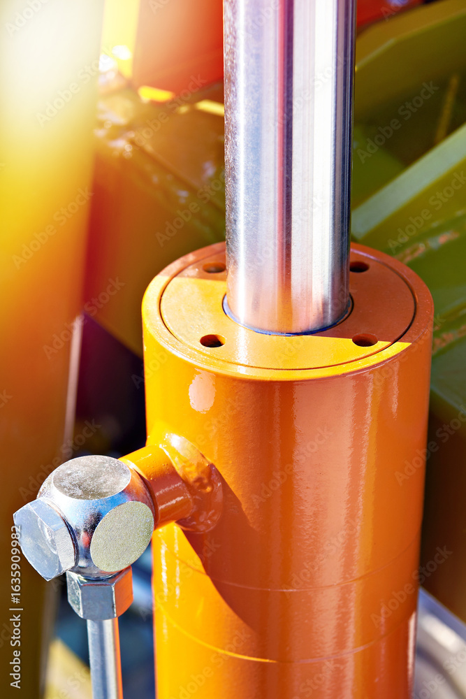 Naklejka premium Hydraulic cylinder industrial