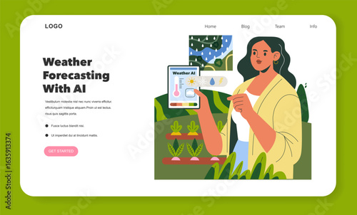 Weather AI Forecasting Explained with Interactive Vector Art