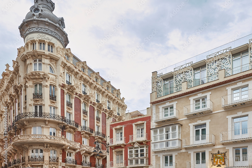 Obraz premium Traditional classic building in Cartagena. Gran hotel. Murcia, Spain
