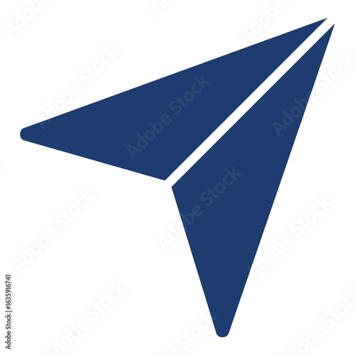 Send In Blue Monochrome Flat Design, Vector Illustration