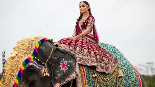 A Bride's Majestic Arrival: An Indian Wedding Tradition