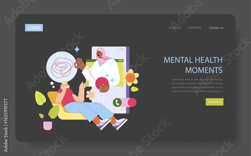 Digital Therapy Concept with Mental Health Focus