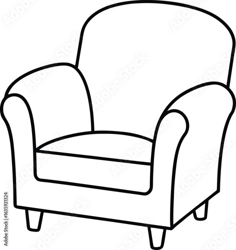 armchair isolated on white background
