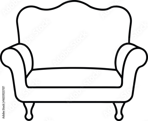 armchair isolated on white background