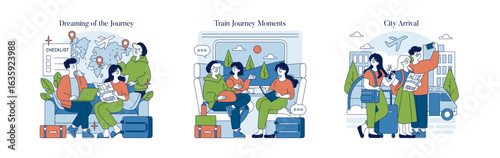 Vector Illustration of Travel and Journey Concept