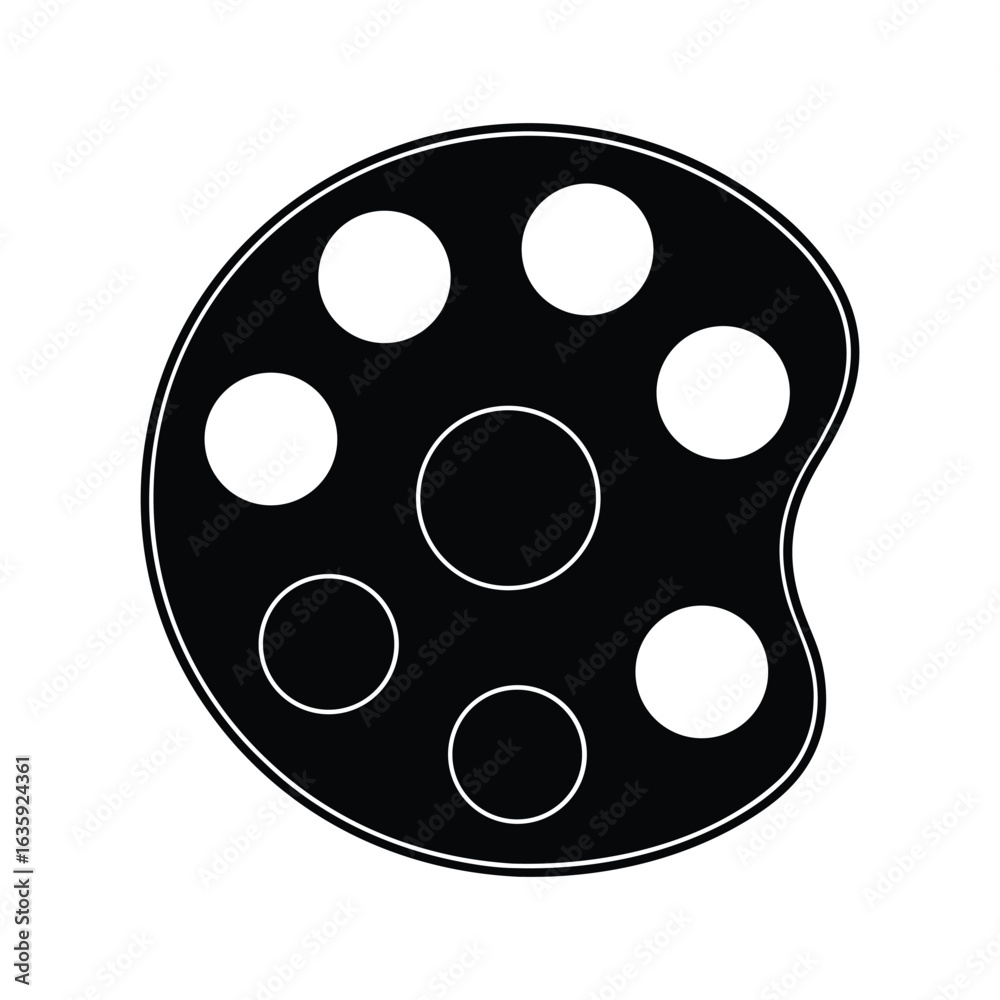 Fototapeta premium art palette on white background 