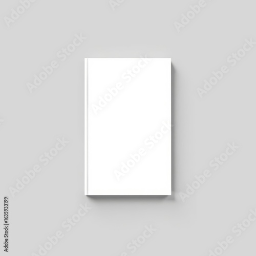 Blank white cover of magazine on gray background mock up template of magazine book brochure booklet 3d rendering book mockup blank template professional presentation blank 