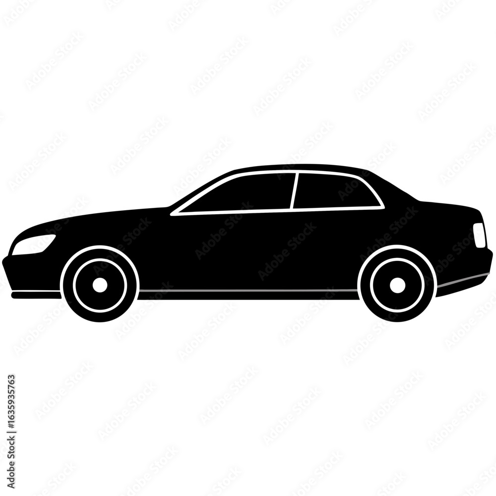 Obraz premium black and white car