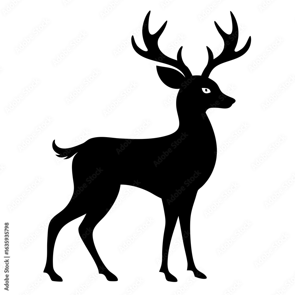 Obraz premium deer silhouette vector