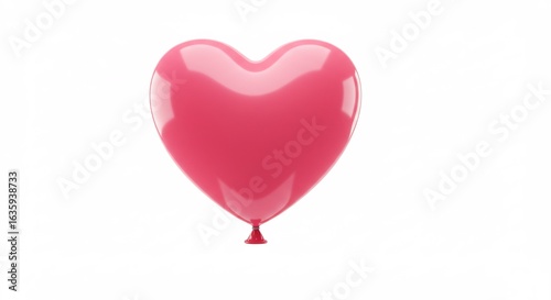 輝くピンクハート風船 愛らしい光沢 バレンタイン. AI Generated